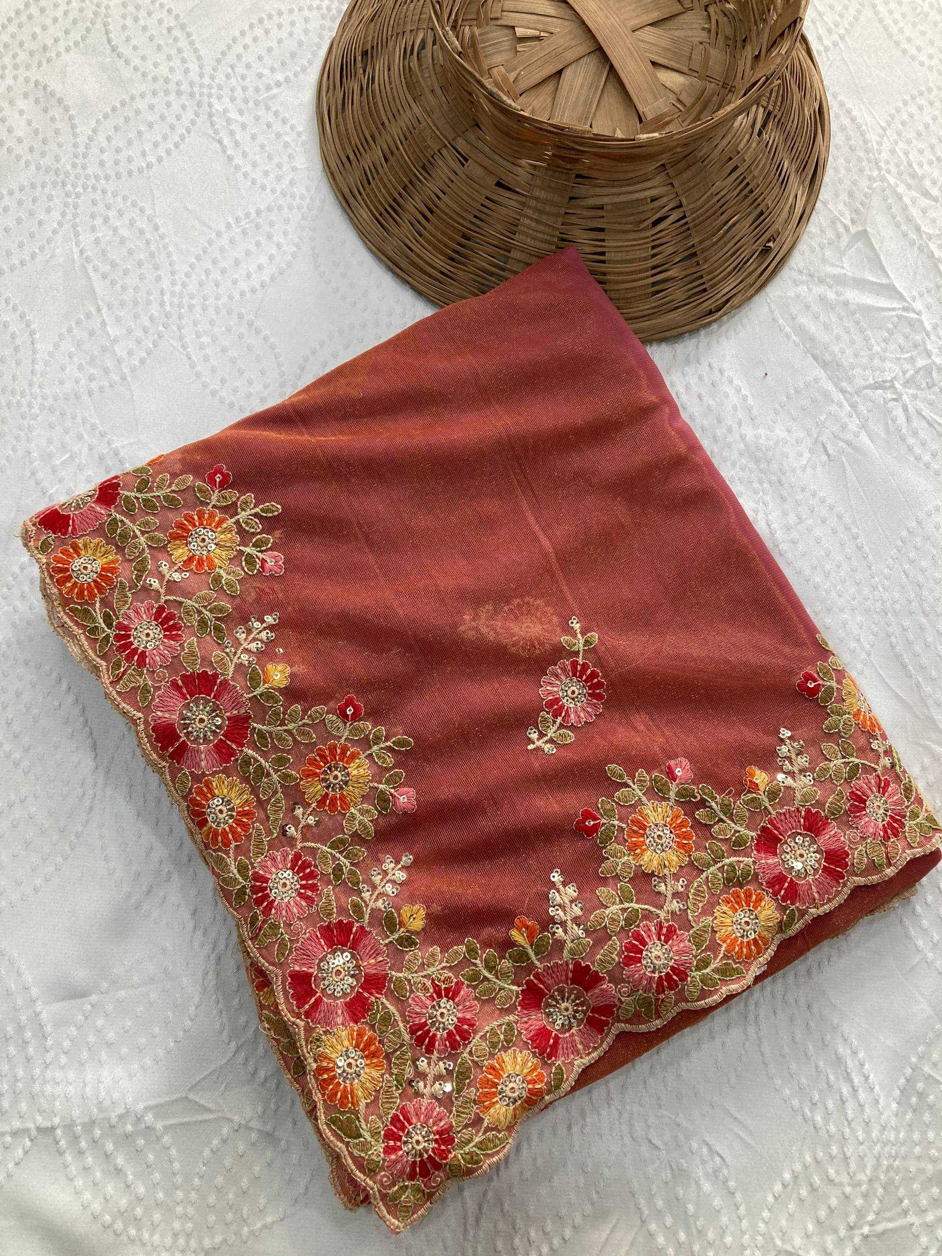 Soft Net  Embroidered Sarees Sarees
